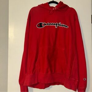 Champion Vibrant Red Reverse Weave Hoodie